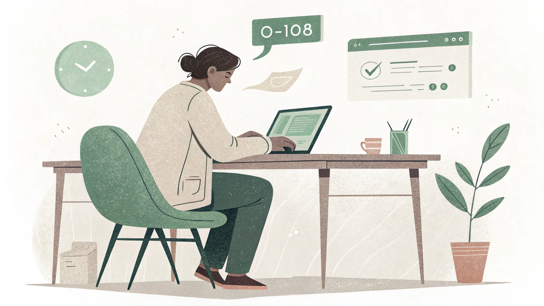 A clean timeline illustration showing a maker's workday: a long unbroken morning block labeled as focused creation time, then a smaller afternoon window for communication and meetings. The comparison shows how a single misplaced meeting breaks the morning into two pieces too small for deep work. Green #10B981 and cream palette, editorial illustration, no text.