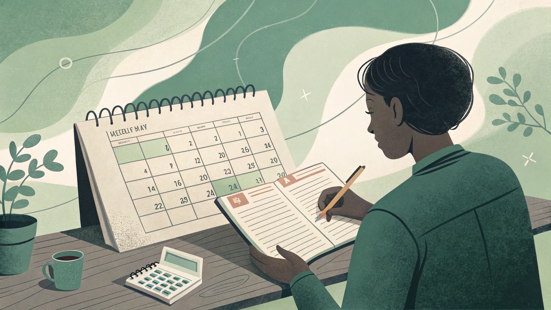 Spaced repetition schedule in practice: reviewing notes at planned intervals with a calendar system